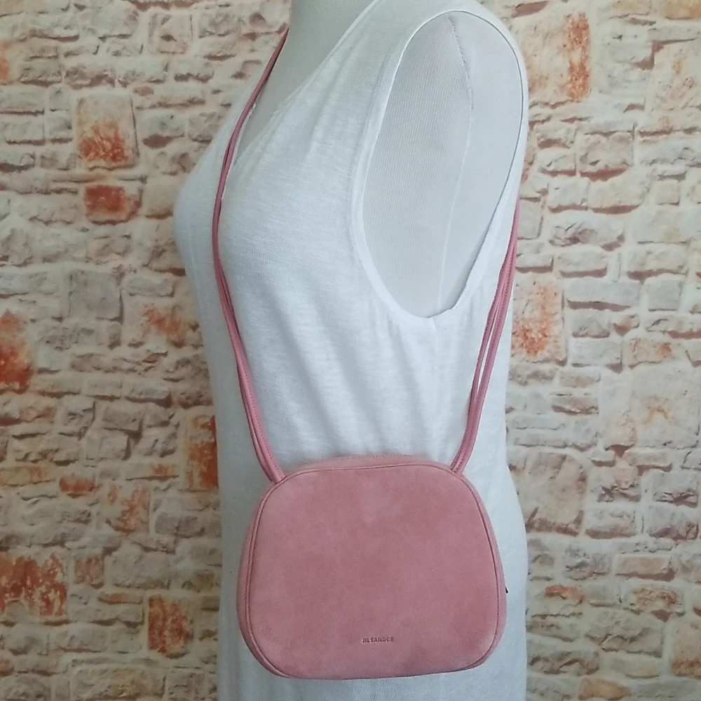 New Jil Sander Dome Medium Suede Crossbody Bag. - Picture 3 of 15